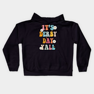 Horse Racing Groovy It's Derby Day Yall KY Derby Horse Kids Hoodie